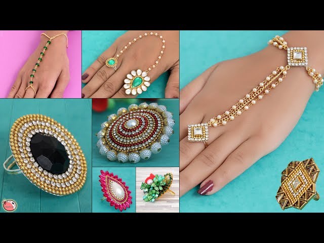 10... How to Make Finger Ring !!! Party wear.. DIY Handmade