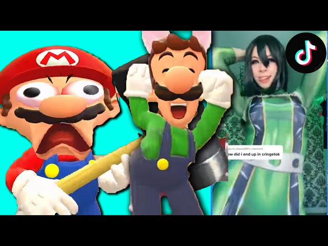 Mario Reacts To Funny Tik Toks 2 ft. Luigi