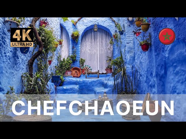 Chefchaouen, The Blue Pearl of Morocco |  (Walking Tour 4K Ultra HD)