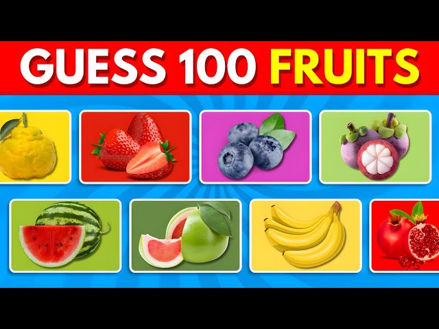 Guess The Fruit Quiz 🍍🍇🍊 | Guess 100 Fruits In 3 Seconds
