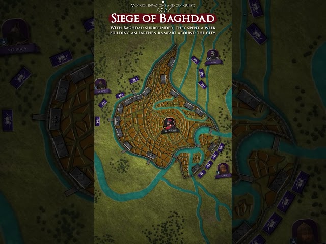 Siege of Baghdad -1258 #shorts #fyp #history #documentary #mongols