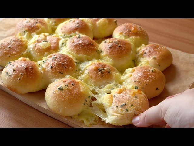 Cheese Garlic Bread Recipe/ No need to knead