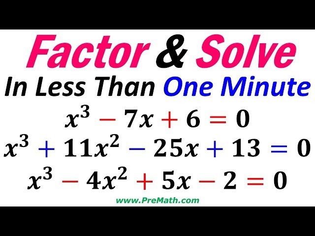 Factor and Solve Cubic Equations in Less Than One Minute! - Super Simple Trick