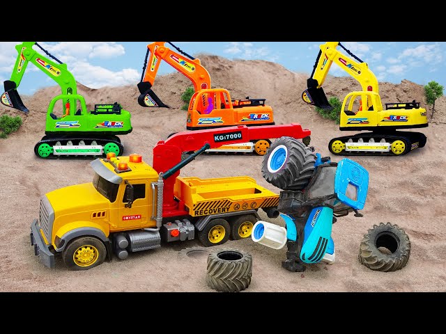 JCB car toy, Tractor, RC Excavator, Crane - Lesson work together to achieve a common goal - for kids