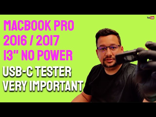 A1708 MacBook Pro NO POWER 0.100 to 0.300 mA in USB-C Tester. Simple Repair Process