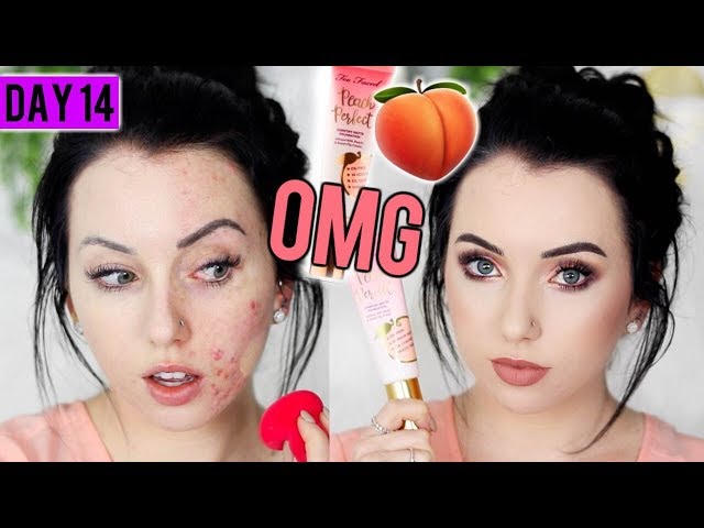 Transfer Resistant?! TOO FACED PEACH PERFECT FOUNDATION First Impression | 15 DAYS OF FOUNDATION
