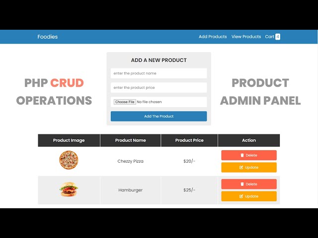 Advance Shopping Cart With Admin Panel And Checkout System Using PHP and MySQL | P2 - Admin Panel