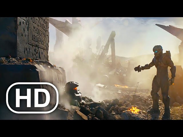 Master Chief Vs Spartan Locke LIVE ACTION Battle Scene 4K ULTRA HD - Halo Cinematic