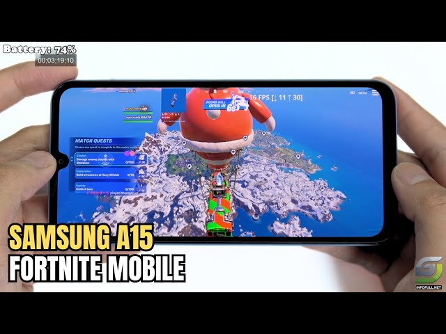 Samsung Galaxy A15 Fortnite Gameplay