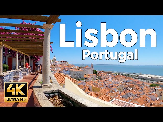 Lisbon, Portugal Walking Tour (4k Ultra HD 60fps) – With Captions