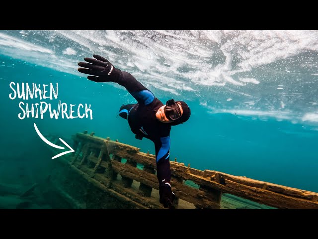 FREEDIVING a Shipwreck BENEATH THE ICE in Canada