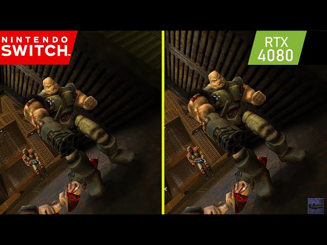 Quake 2 Remastered Nintendo Switch vs RTX 4080 Graphics Comparison