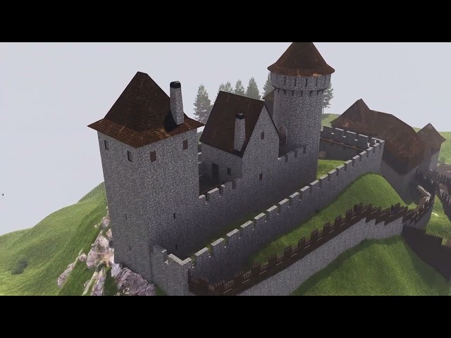 Rekonštrukcia (3D animácia) hradu v Hamborku