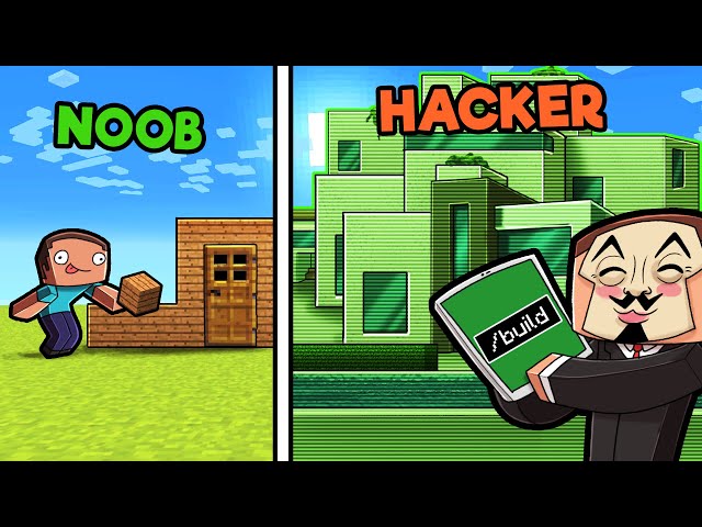 Hacker CHEATS in a Build Battle vs NOOB! (Minecraft)