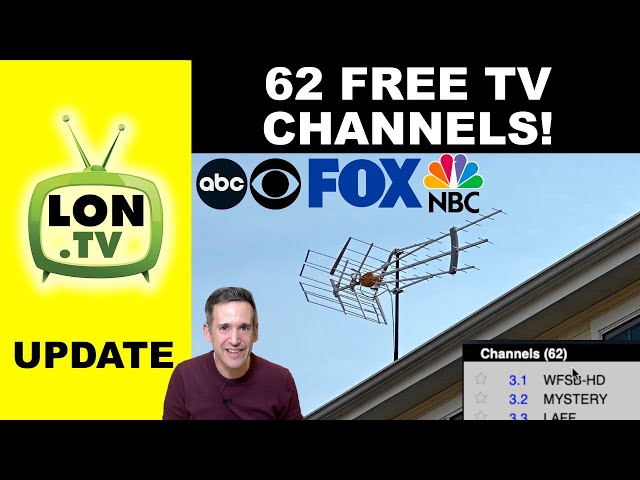 Antenna is on the Roof with 62 Free TV channels! ATSC 3 / NextGen TV and ATSC 1