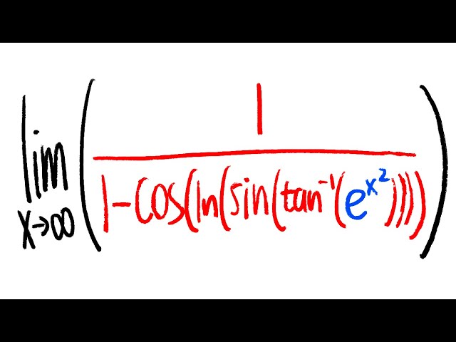 limit of 1/(1-cos(ln(sin(tan^-1(e^(x^2)))))) as x goes to infinity