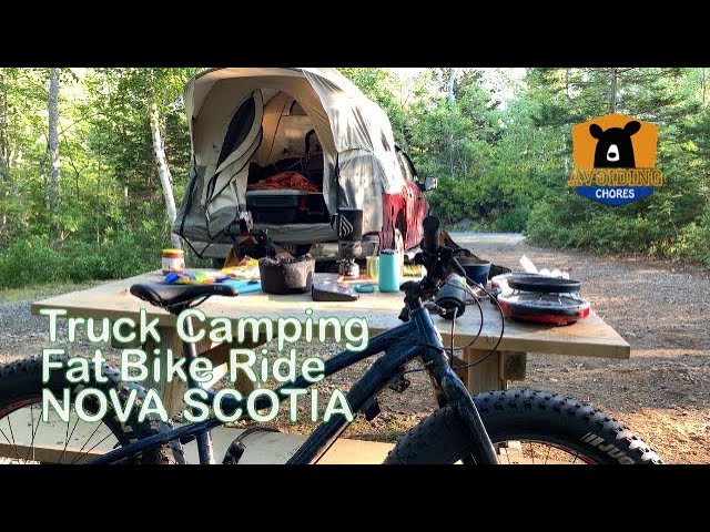 🏕️ 🚴‍♂️Kodiak Canvas Truck Camping Overnight And Fat Bike Ride - Nova Scotia Parks