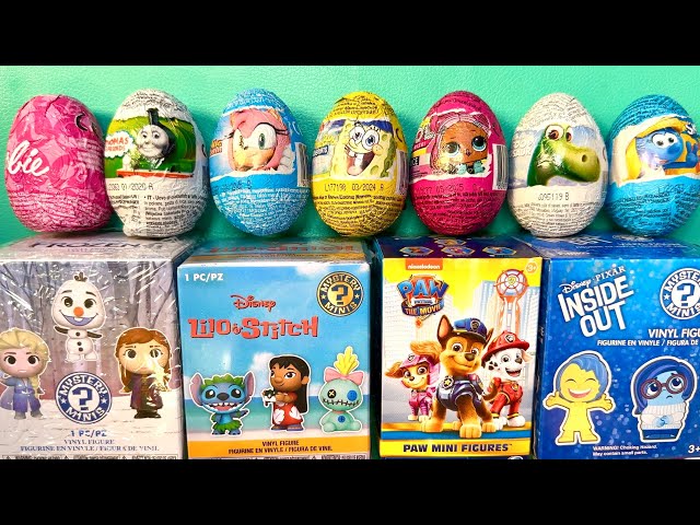 Asmr unboxing eggs, Barbie, lol dolls, Sonic, Thomas and friends, SpongeBob, paw patrol