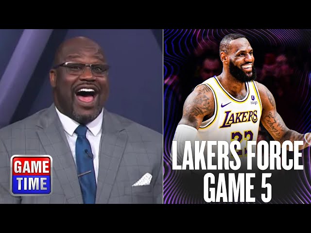 NBA Gametime reacts to Lakers DESTROY Nuggets 119-108 in Game 4; LeBron 30-Pts: Jokic triple-double