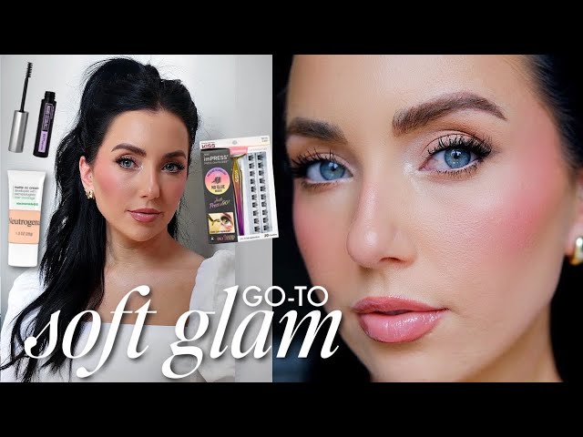 my GO-TO soft glam look..ethereal & lifted, no-glue lashes, drugstore foundation, tips...