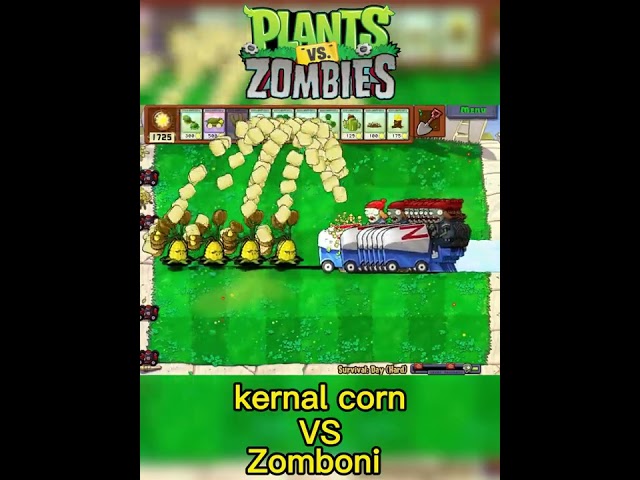 Kernel Corn Vs Zomboni - PVZ Plants Vs Zombies