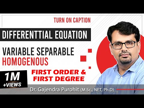 Differential Equation (First Order & Degree)