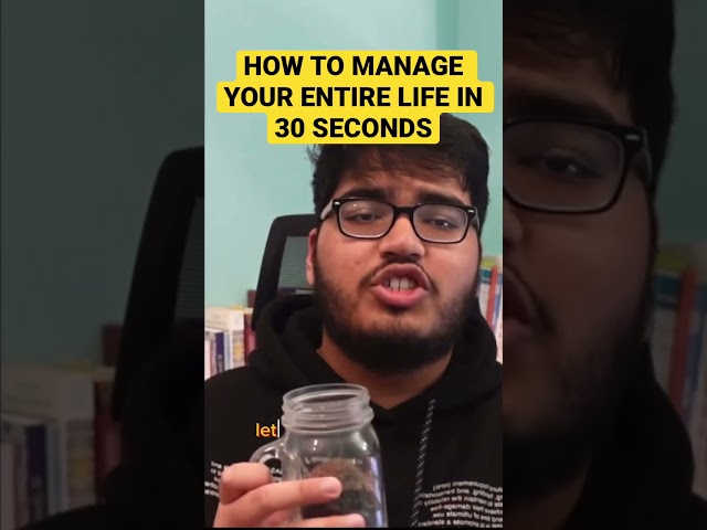 How to Manage your ENTIRE LIFE in 30 seconds #selfimprovement #motivation #hamza