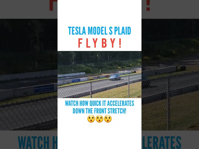 Tesla Model S Plaid 140 mph FLYBY! 😲 #shorts