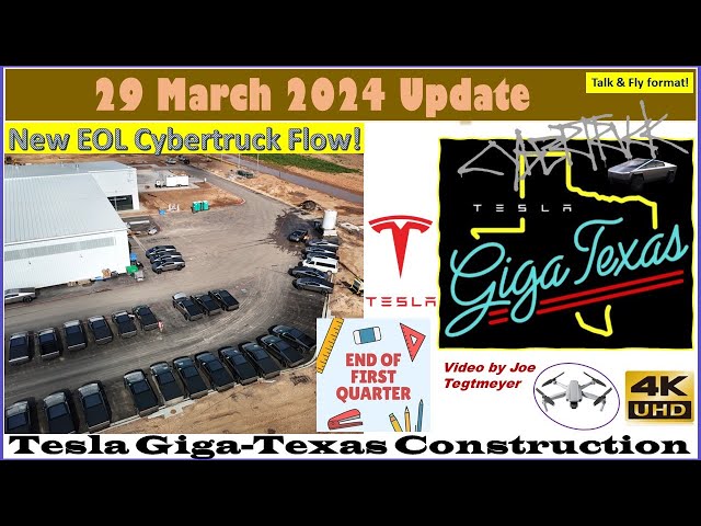 ½ Fog, ½ Sun! W Outbound busy & S huge foundations & More! 29 March 2024 Giga Texas Update (07:55AM)