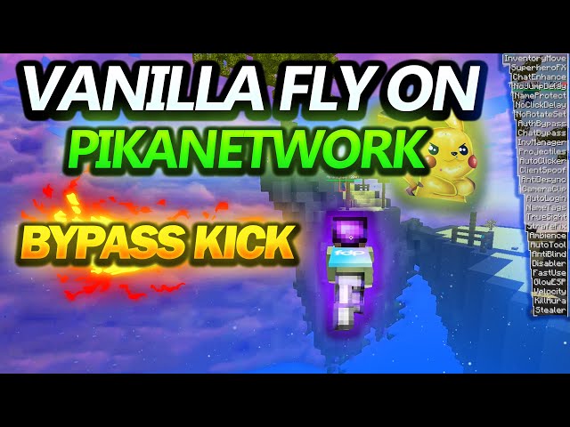Vanilla FLY on Pikanetwork! | Kick bypass | Hacking on Pikanetwork! | FDP