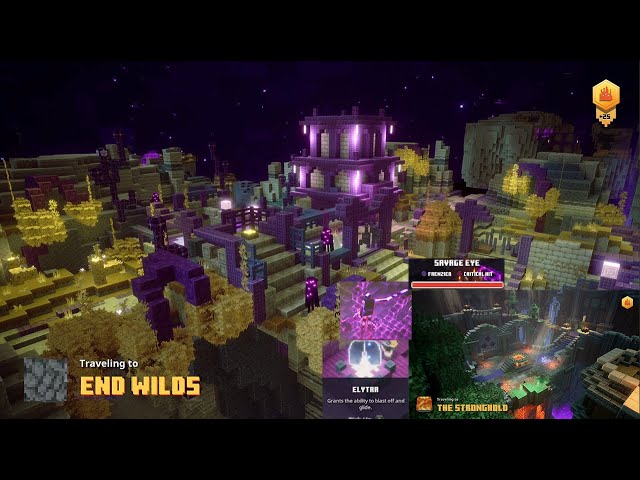 Going into the END WILDS and the STRONGHOLD! In Minecraft Dungeons.
