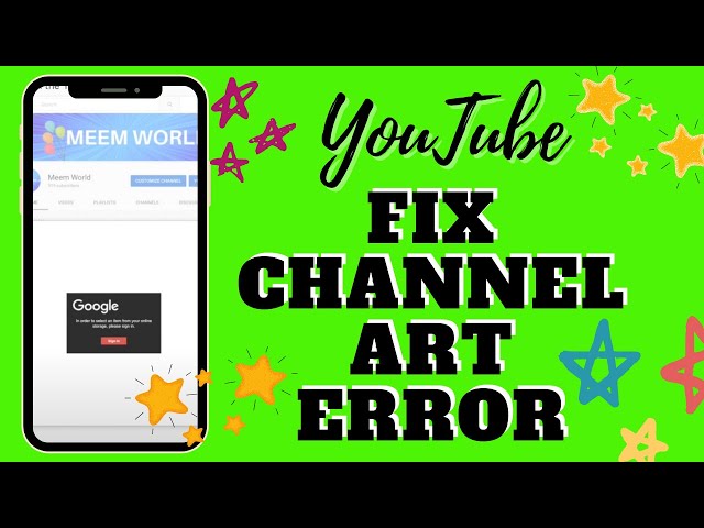 CHANNEL ART ERROR: How to Fix YouTube Channel Art Error on iPhone and iPad 2020