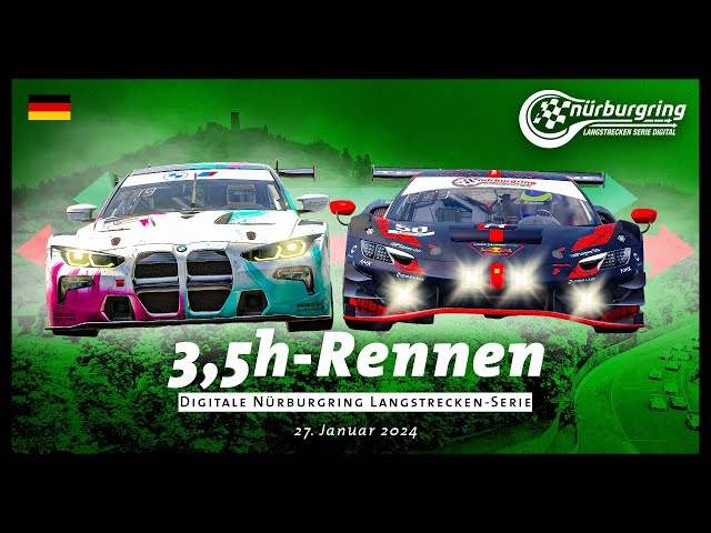 🇩🇪 LIVE: Digitale Nürburgring Langstrecken-Serie, 3,5h-Rennen!