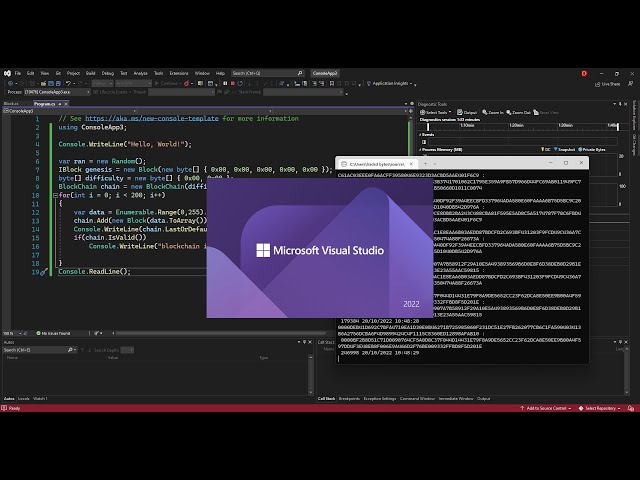 BlockChain in C# Project using Visual Studio 2022 (Part 2)