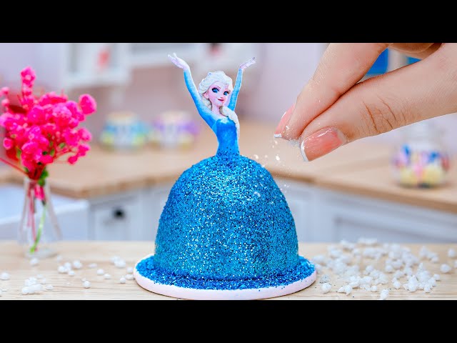 Perfect Miniature Tsunami Elsa Princess Cake Decorating ❄️ Satisfying Tiny Frozen Cakes Ideas