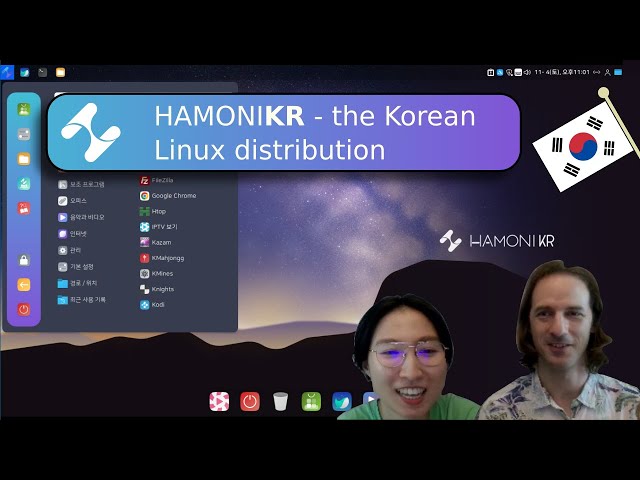 HamoniKR: a Korean 🇰🇷 Linux distribution - a quick look featuring my wife
