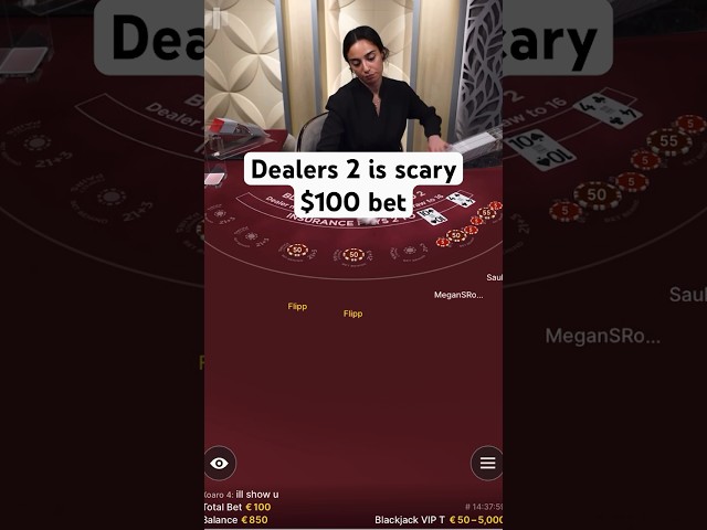 Dealers 2 is scary! $100 bet #shorts