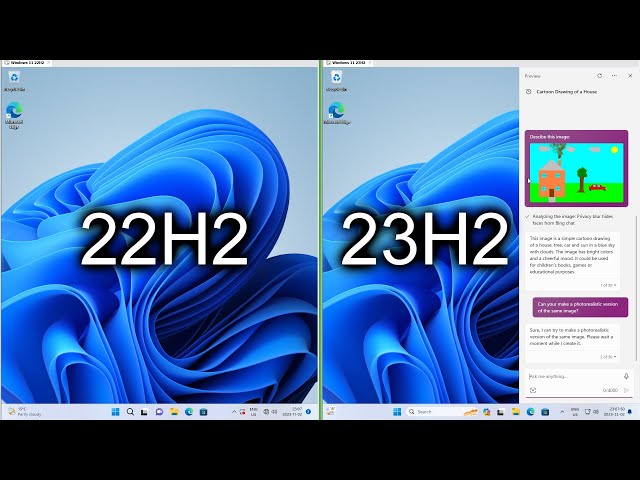 Windows 11 23H2 vs 22H2