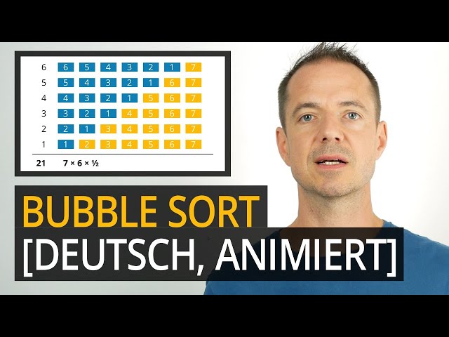 Bubble Sort Algorithmus [mit Animation, Deutsch]