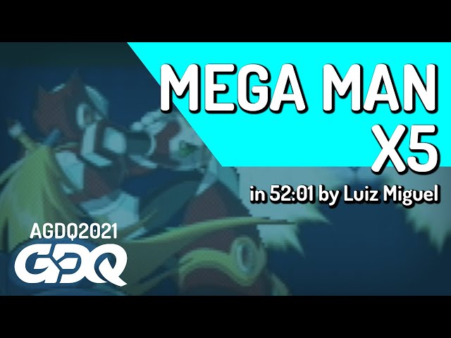 Mega Man X5 by Luiz Miguel in 52:01 - Awesome Games Done Quick 2021 Online