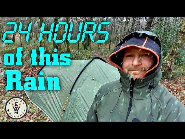 Tent camping in the woods with wind & rain. OEX COYOTE III.