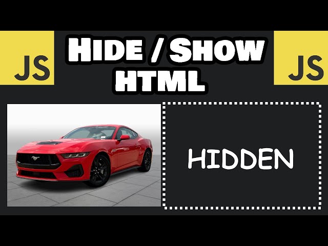 How to HIDE and SHOW HTML using JavaScript 🖼
