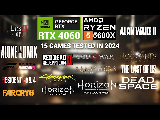 Nvidia RTX 4060 + Ryzen 5 5600X 15 Games Tested in 2024