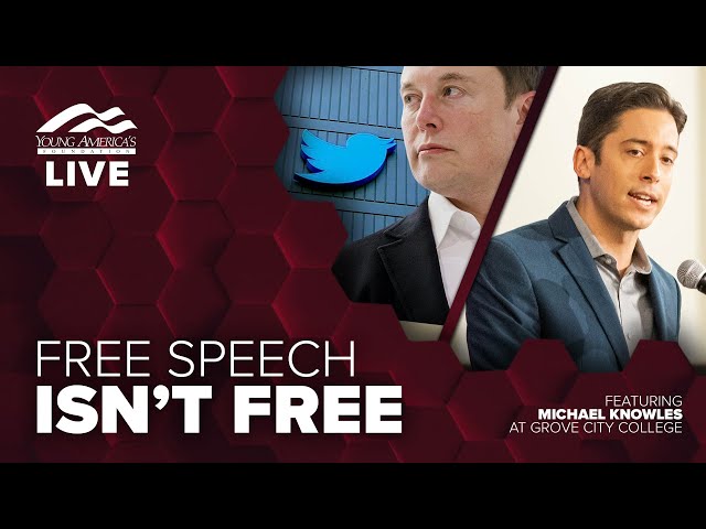 Free speech isn't free | Michael Knowles LIVE at Grove City College