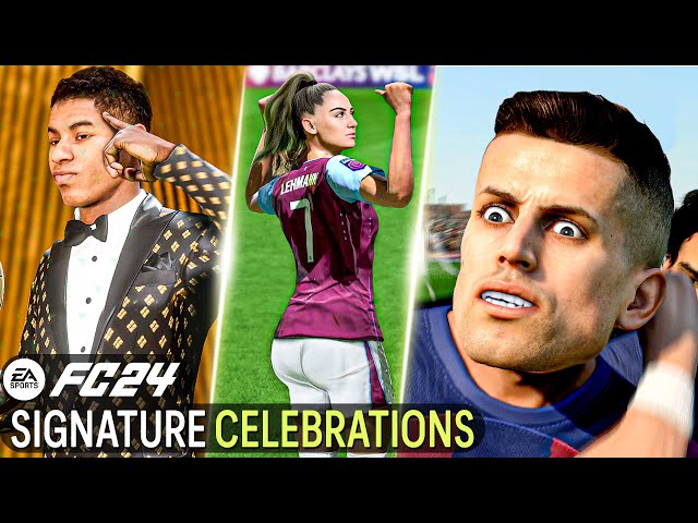 EA Sports FC 24 - ALL SIGNATURE CELEBRATIONS! (ft. Rashford, Lehmann, Messi, Mbappe, etc.)