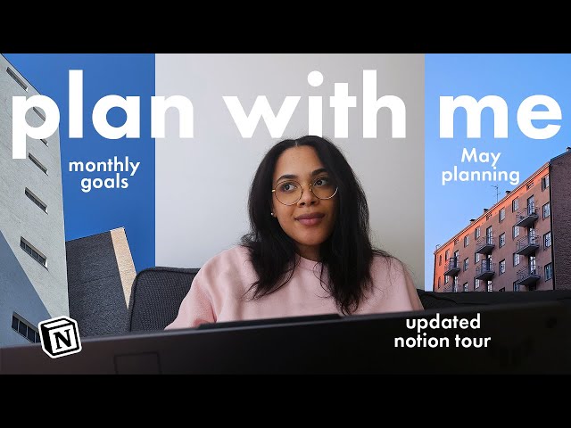 Plan with me 💐 May | goals check-in, updated notion, productivity method, organic youtube growth
