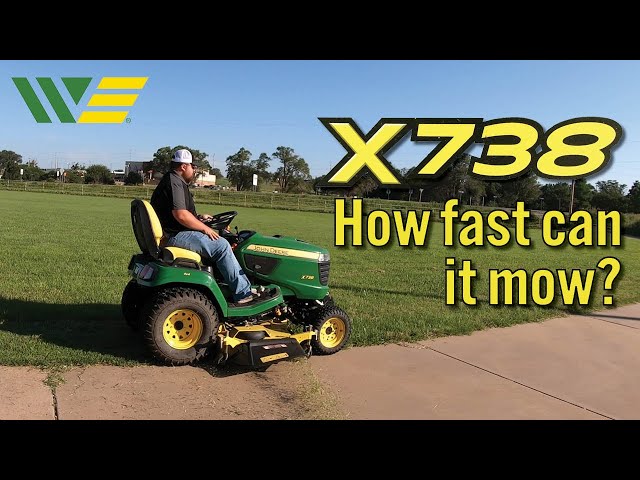 How fast can the John Deere X738 Mow an Acre?