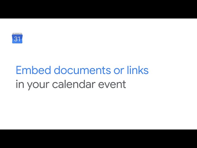 Attach files to a Google Calendar invite