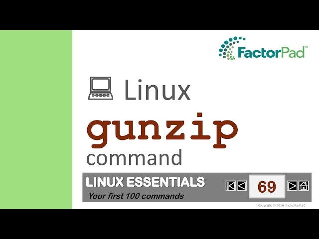 Linux gunzip command summary with examples