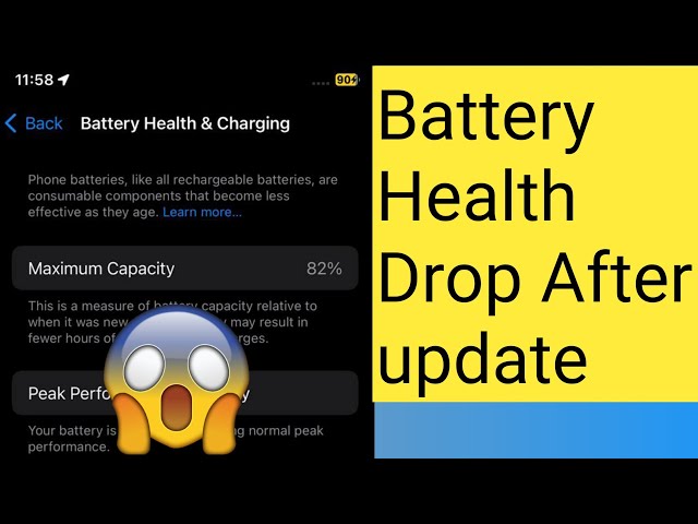 iPhone battery health drop after update | iPhone battery health drop problem | ios 17.4.1 |